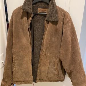 Brown leather jacket